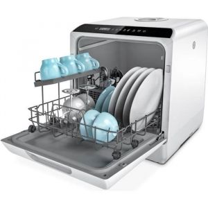hermitlux Mini-lave-vaisselle utilisable avec robinet ou sans robinet 43cm de large capable de contenir 4 sets adapté au