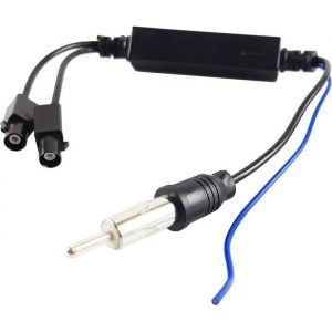 Fm Am Adaptateur Amplificateur Antenne Autoradio Double Fakra Mâle Vers Prise Din Iso Avec Amplificateur Actif 12 V Câble De Aémar