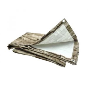 Brise vue beige imitation mur en pierres    1.5 x 5