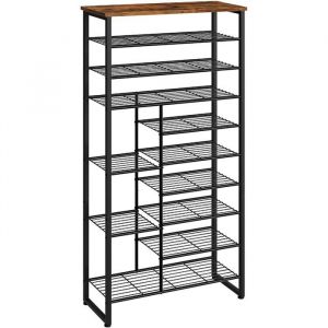 HOOBRO &Eacute;tag&egrave;re &agrave; Chaussures &agrave; 10 Niveaux Porte-Chaussures Convient 27-30 Paires Range-Chaussures avec espacements diff&eacute;rents