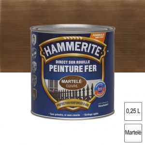 Peinture - Hammerite - Fer Martelé - Cuivre - 0.25L - Brillant