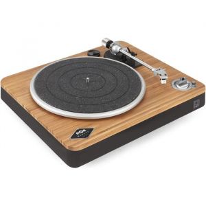 Tourne-disque vinyle sans filBluetooth2 vitessespr&eacute;ampli int&eacute;gr&eacute;cellule Audio-Technicabambou
