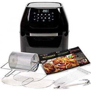 Four à air chaud - ROYAL SWISS - Multifonction 3-en-1 - 12L - 800W - Température variable - Noir