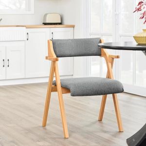 Chaise Pliante Salle à Manger SoBuy Bois Coussin Confort Ergonomique Pour Cuisine Salon Bureau 615×56×776 cm Gris