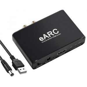 Convertisseur HDMI eARC/ARC vers Optique/RCA/Casque 3.5mm &ndash; Sortie Audio 5.1/7.1 Canaux 24-bit/192 kHz