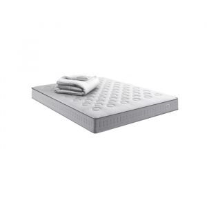Matelas INITIAL 160x200 - SIMMONS-  ressorts ensach&eacute;s ferme H23 + COUETTE 260x240