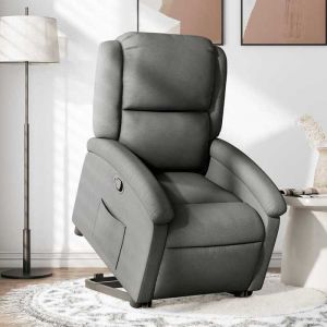 BEWI&reg;Fauteuil inclinable - Fauteuil R&eacute;glable/Fauteuil de relax - 1 personne - Gris fonc&eacute; Tissu &FR79513