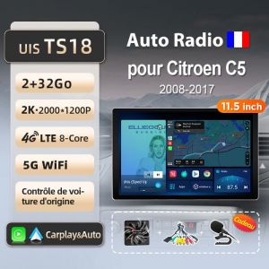 litillbuly 2Go 32Go 11.5 4G WIFI adaptateur autoradio pour Citroen C5 2008 2009-2017 accessoire autoradio android voiture carplay