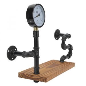 Vvikizy étagère de tuyau industrielle Vvikizy support de conduite d’eau rétro Étagère murale en fer forgé gain de auto rangement