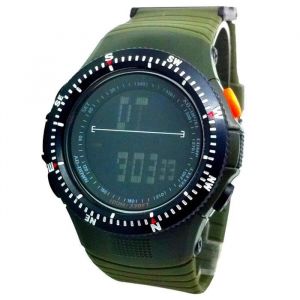 MONTRE HOMME DIGITALE VERT KAKI ORANGE CHRONO ALARME DATE LED &Eacute;TANCHE SPORT MODE ID&Eacute;E CADEAU