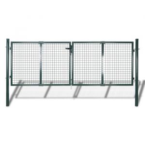 Portail de Clôture en Grillage Galvanisée 289 x 75 cm - 306 x 125 cm