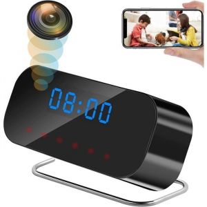 Caméra Horloge 120° WiFi Espion Caméra Cachée HD 1080P Mini Caméra Espion WiFi avec Détection de Mouvement et Prise en Charge [314]