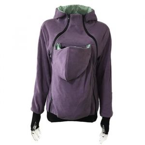 FUNMOON Manteau Maternité Violet Bébé Transporteur Veste Kangourou Hiver Maternité Vêtements Femmes Enceintes