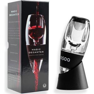 ASOG D&eacute;canteur A&eacute;rateur &agrave; Vin avec Support - A&eacute;rateur de Vin de Qualit&eacute; Sup&eacute;rieure avec Filtres pour Les Amateurs de Vin Rouge