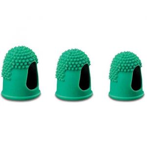 Doigtier - L&Auml;UFER - Taille 4 - Diam&egrave;tre 19 mm - Caoutchouc thermoplastique - Vert