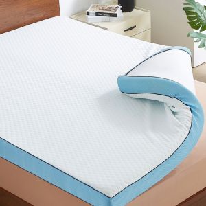 CASABEL Surmatelas 160 x 200 cm à Mémoire de Forme - Epaisseur de 7 cm - Confort Moelleux ou Tonique Double Face avec Housse Coton