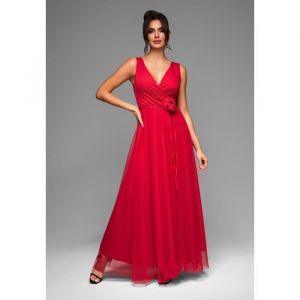 Robe du Soir Rose - Ombre - Pour Femme - Rouge