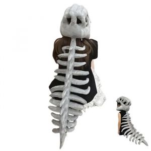 Spinosaurus Plush Dino OutfitCostume de Dinosaure Spinosaurus en PelucheSquelette 3DQ&eacute;aliste pour Halloween F&ecirc;tes Th&egrave;me-116cm