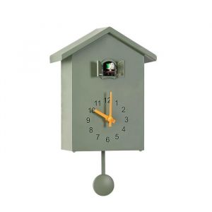 Horloge Murale - YNKKVRE - Coucou - Vert - 20 x 25 cm - Design Contemporain