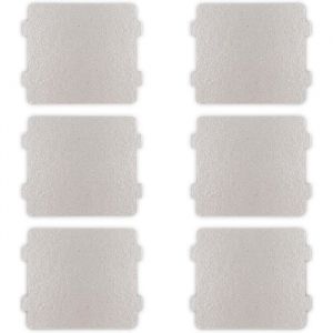 Fousenuk 6 Pièces Plaque Mica Micro Ondes Feuille De Mica 10 × 11.8 Cm Plaque À Micro-Ondes Universelle Couvercle De Guide DO