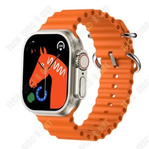 TD Montre intelligente orange élégante smartwatch homme montre connectée femme montre intelligente parlante Bluetooth charge sans