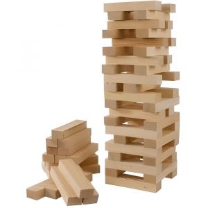 Jeu d adresse XXL Rn Bois : Maxi Tour infernale Geante 60 blocs - Jeu De Societe Enfant - Jenga - Jouet