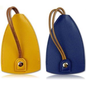 Lot de 2 pochettes à clés porte-clés couvre-clés pochette à clés rétractable couvre-clés jaune bleu-MCJ