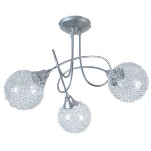TOSEL Lustre 3 lumi&egrave;res - luminaire int&eacute;rieur - verre satin&eacute;  - Style urbain - H80cm L50cm P50cm