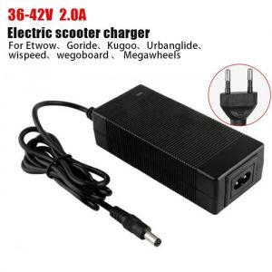 Chargeur 42v DC pour trottinettes &eacute;lectrique en 36v Etwow Go ride  Kugoo  Urbanglide  wispeed  wegoboard  Megawheels Cable