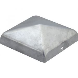 Chapeau de poteau pyramide en acier galvanisé 121 x 121 mm - Gartenwelt Riegelsberger®