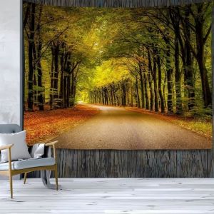 tapisserie Tenture Murale imprim&eacute;e Grande for&ecirc;t Belle tapisserie Nature tenture Hippie Mandala d&eacute;coration 75x100cm[611]