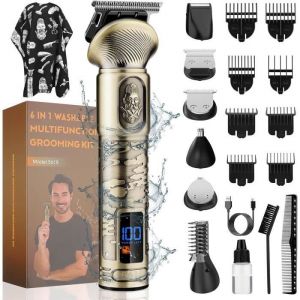 Tondeuse &Agrave; Barbe Pour Homme Sans Fil Sans Fil Lame En T Tondeuse &Agrave; Cheveux Professionnelle Rasoir &Eacute;lectrique Rasoir