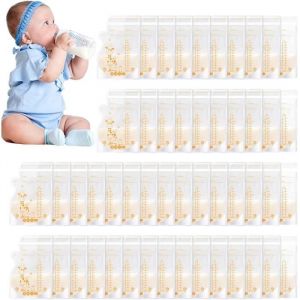 50PCS Sac Congelation Lait Maternel250ml Conservation Lait Maternel Pr&eacute;-st&eacute;rilis&eacute;sSachet Lait Maternel Double Glissi&egrave;re S&eacute;curit&eacute;