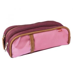 Trousse - KICKERS - Girl - 2 Compartiments - Rose - Synthétique - 22 CM