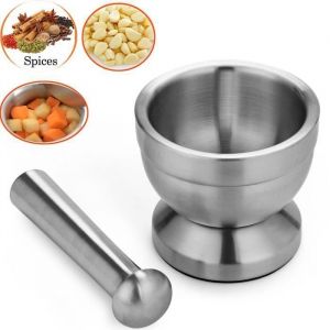 Manuel Moulin &agrave; &eacute;pices pour Ail Spice Herb s&egrave;chePresse-Pur&eacute;e Ustensile Outil de Cuisine en acier inoxydable Broyeur Grinder Spice