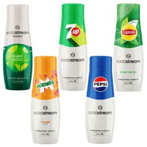 Sirops SODASTREAM Mojito + Mirinda + 7Up + Pepsi + Lipton Thé vert pour fontaine à soda