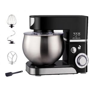 Robot P&acirc;tissier 1000 W bol en acier inoxydable de 5 L 6 vitesses + P &le; 60 dB t&ecirc;te inclinable p&eacute;trin &agrave; p&acirc;te professionnel