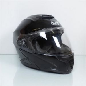 Casque modulable noir brillant Torx Neil2 TailleXXL visi&egrave;re solaire pour moto scooter