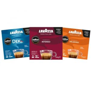 Lavazza A Modo Mio Assortiment de Capsules de Caf&eacute; 100% Arabica Intensit&eacute; 7 &agrave; 13 108 capsules AMM Intenso Delizioso Dek