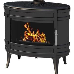 Poêle à bois en fonte INVICTA Mandor - Puissance optimale: 12 kW - Max: 18kW - Bûches 33 cm max - Fabriqué en France - Ecodesgn