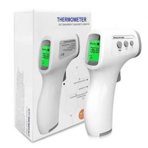 Thermom&egrave;tre Frontal Digital Sans Contact Infrarouge 32-42. 9℃ Mesure Frontale Lecture Code Couleur LCD Alerte Fi&egrave;vre Fonction