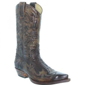 Santiags homme ref sen34331-marron