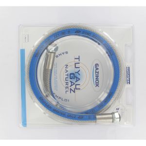 Tuyau flexible illimité pour gaz naturel Gazinox - Fackelmann - 150 m - Caoutchouc et métal - Noir