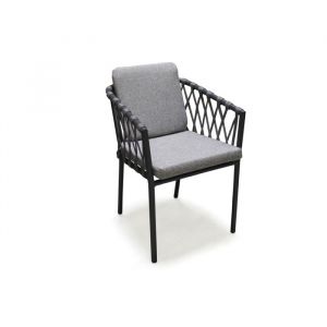 Fauteuil de jardin PILAT en aluminium et corde