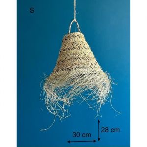 Suspension/Abat-jour en osier/boh&egrave;me-Emma D&eacute;sert-Taille S