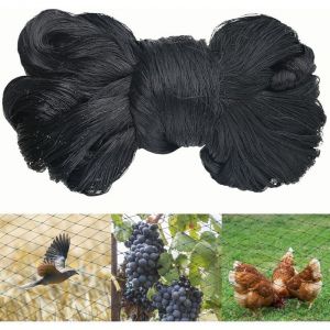 10m X 10m Filet Anti Oiseaux Noir Filet Oiseaux Robuste Filet Voliere Poulailler Filet de Protection pour Oiseaux