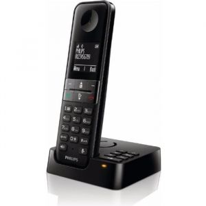 Téléphone sans fil DECT Philips D4751B - 2 combinés - écran 46 cm - répondeur intégré