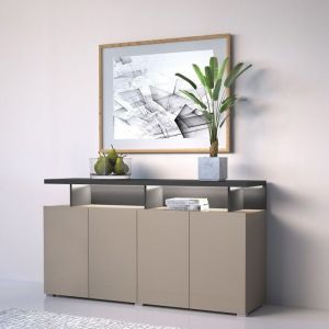 Buffet Seria 4 portes 153 cm style chic taupe