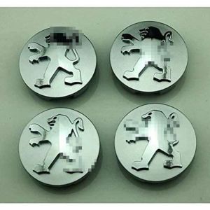 4 pièces 60mm alliage ABS enjoliveurs de moyeu de roue enjoliveurs centraux couverture emblème Badge pour Peugeot 206 207 307 301 30