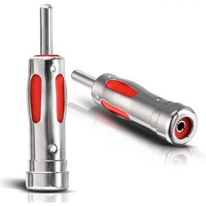 Adaptateur Antenne Autoradio DIN ISO 2 Pices pour Antenne FM Auto Dab Adaptateur Radio Voiture PZCC